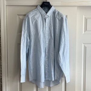 Zachary Prell Men's Light Blue Pinstripe Dress Shirt